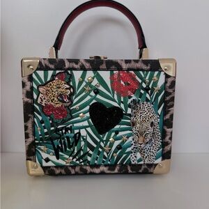 Aldo Wild Jungle Mini Bag with Leopard and Floral Design